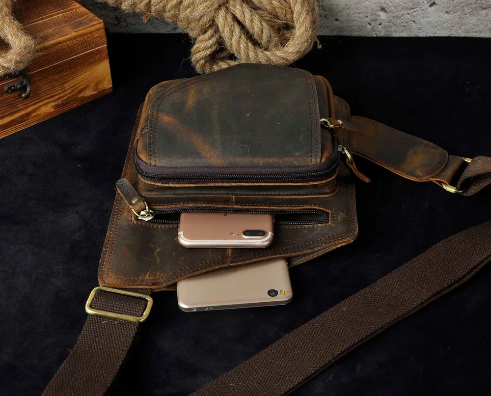 Men Crazy Horse Leather Casual Fashion Travel Waist Pack Chest Sling Bag Design One Shoulder Strap Crossbody Bag For Male B214
Men Crazy Horse Leather Casual Fashion Travel Waist Pack Chest Sling Bag Design One Shoulder Strap Crossbody Bag For Male B214