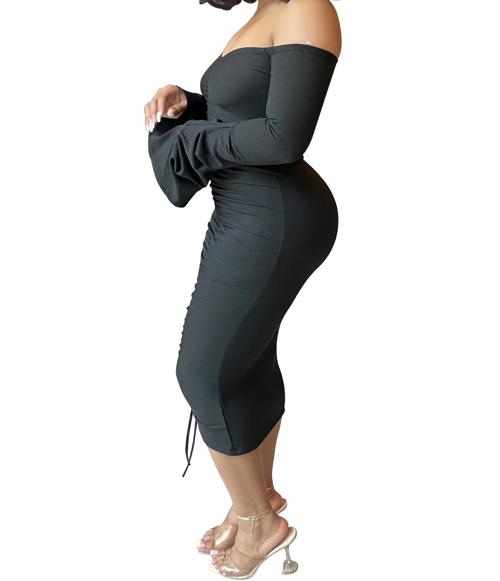 Donsignet Sexy Slash Neck Women Dress New Nightclub Pleated Flare Sleeve Dress Spring Summer Solid Color Fashion Bodycon Dress
Donsignet Sexy Slash Neck Women Dress New Nightclub Pleated Flare Sleeve Dress Spring Summer Solid Color Fashion Bodycon Dress