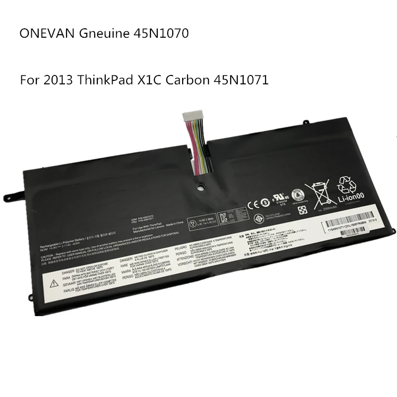 ONEVAN Gneuine 45N1070 45N1071 Laptop Battery For Lenovo 2013 ThinkPad X1 Carbon Series 3444 3448 3460 Tablet Free Shipping
ONEVAN Gneuine 45N1070 45N1071 Laptop Battery For Lenovo 2013 ThinkPad X1 Carbon Series 3444 3448 3460 Tablet Free Shipping