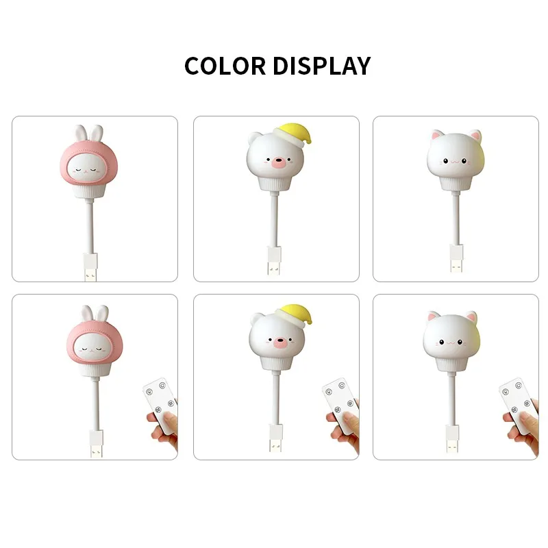 LED Chlidren USB Night Light Cute Cartoon Night Lamp Bear Remote Control for Baby Kid Bedroom Decor Bedside Lamp Christmas Gift
LED Chlidren USB Night Light Cute Cartoon Night Lamp Bear Remote Control for Baby Kid Bedroom Decor Bedside Lamp Christmas Gift