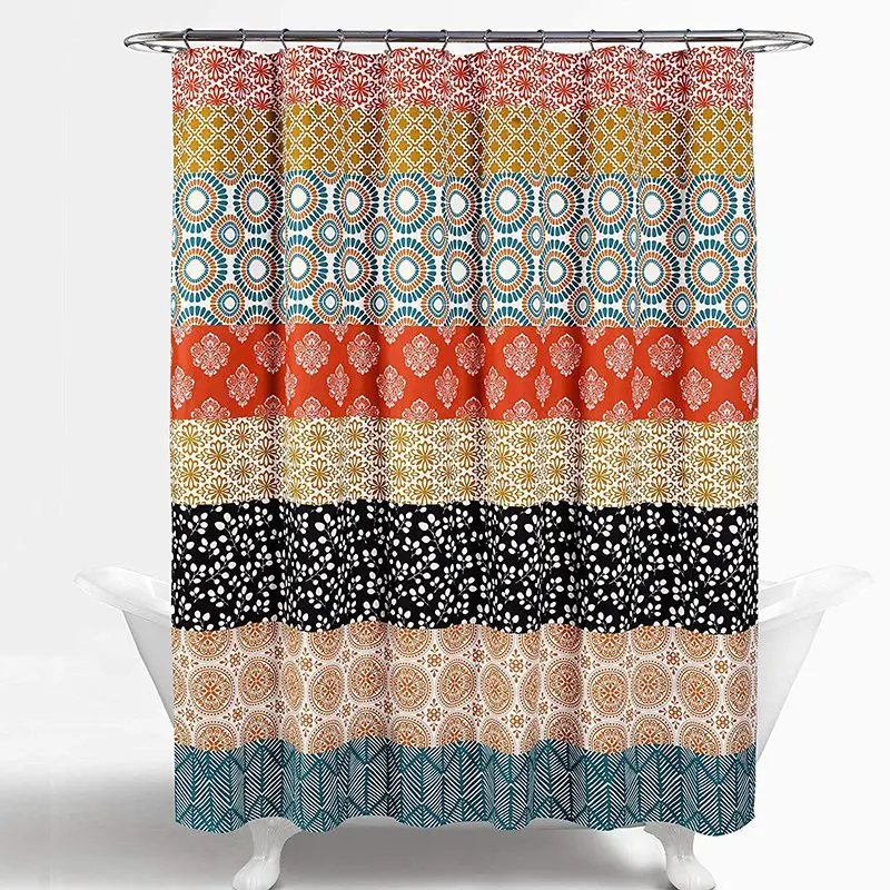 New Bohemian Waterproof Polyester Shower Curtain with Bold Color Design, 180cm x 180cm
New Bohemian Waterproof Polyester Shower Curtain with Bold Color Design, 180cm x 180cm