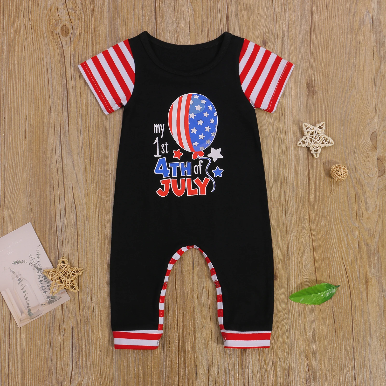 0-18 Months Baby Summer Casual Cotton Lycra Short-Sleeved Harem Jumpsuit Fashion Independence Day Printed Round Neck Jumpsuit
0-18 Months Baby Summer Casual Cotton Lycra Short-Sleeved Harem Jumpsuit Fashion Independence Day Printed Round Neck Jumpsuit