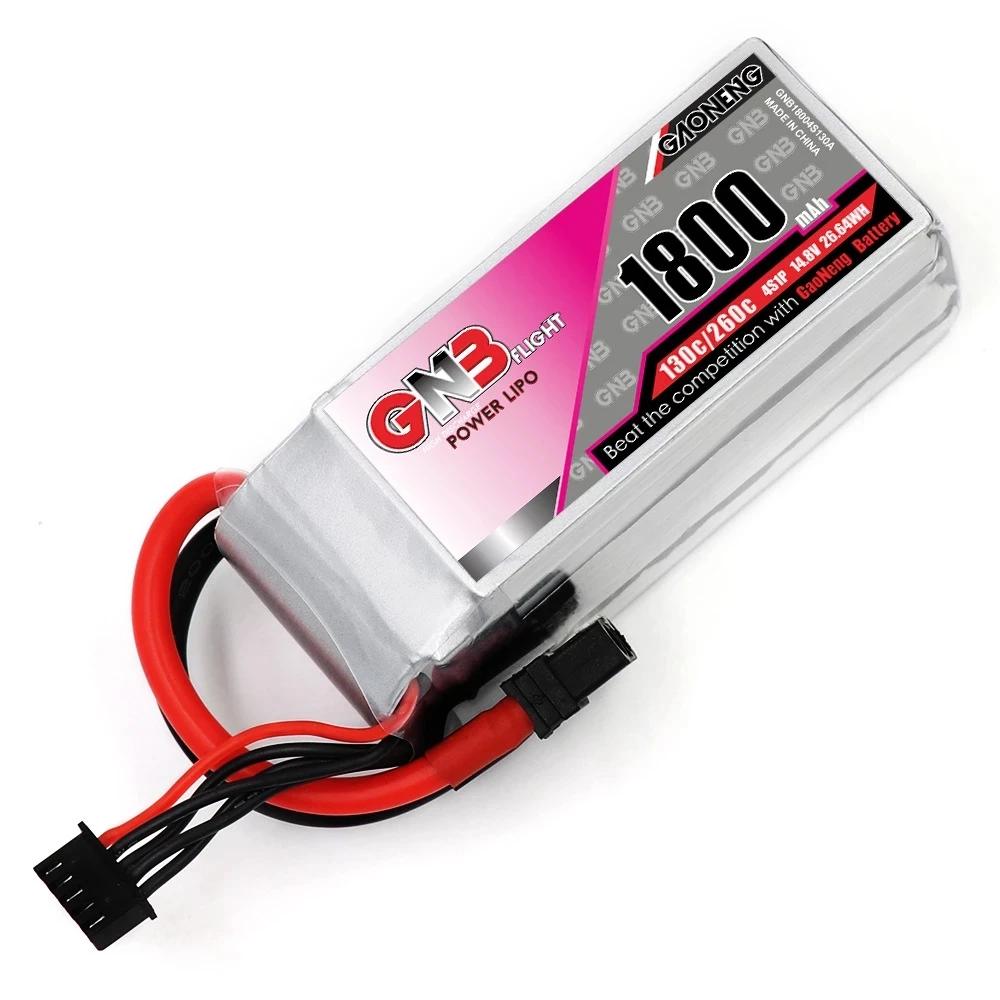 Gaoneng GNB 1800 мА/ч 14 8 V 4S 130C Lipo Батарея высокой скорости RC автомобиль модели Multicopter