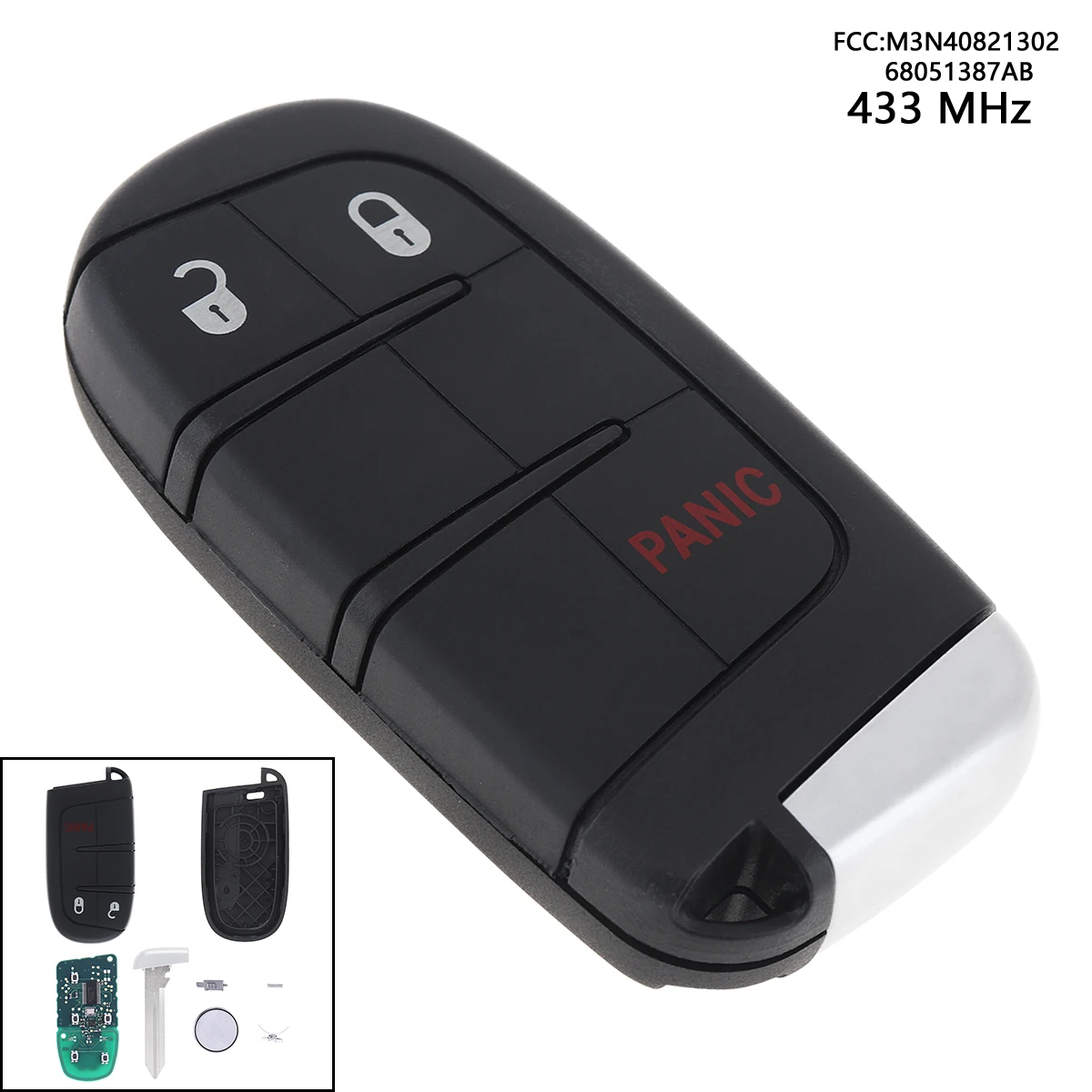 Пульт дистанционного управления, 433 МГц, Fobik M3N40821302 68051387AB, для Dodge
Пульт дистанционного управления, 433 МГц, Fobik M3N40821302 68051387AB, для Dodge
