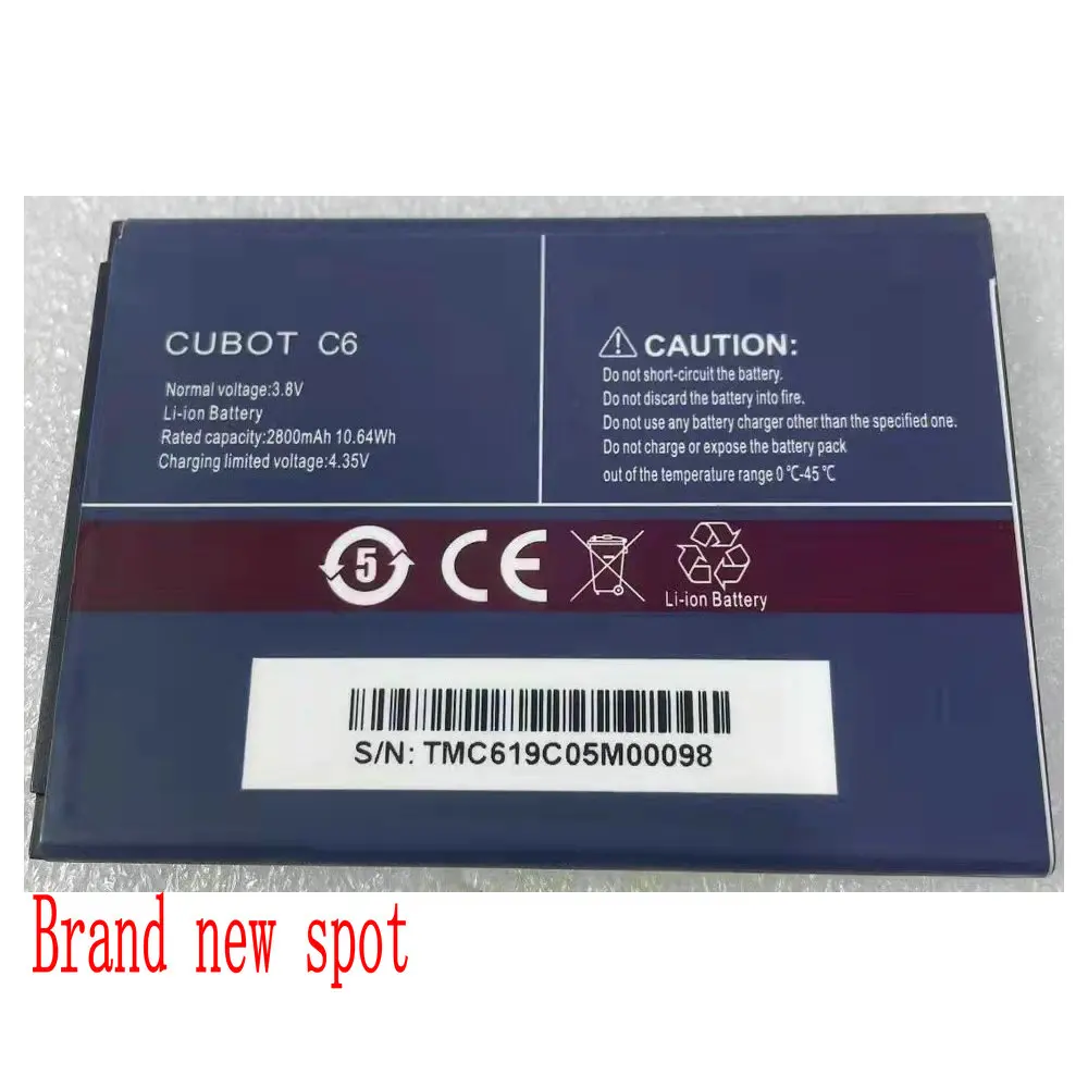 Совершенно новый точечный аккумулятор 2800 мАч CUBOT C6 для CUBOT C6 мобильный телефон, последняя продукция, аккумулятор высокого качества