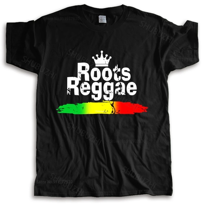 Новая модная мужская футболка с круглым вырезом футболки корнями Jah Rasta Rock Irie Freedom