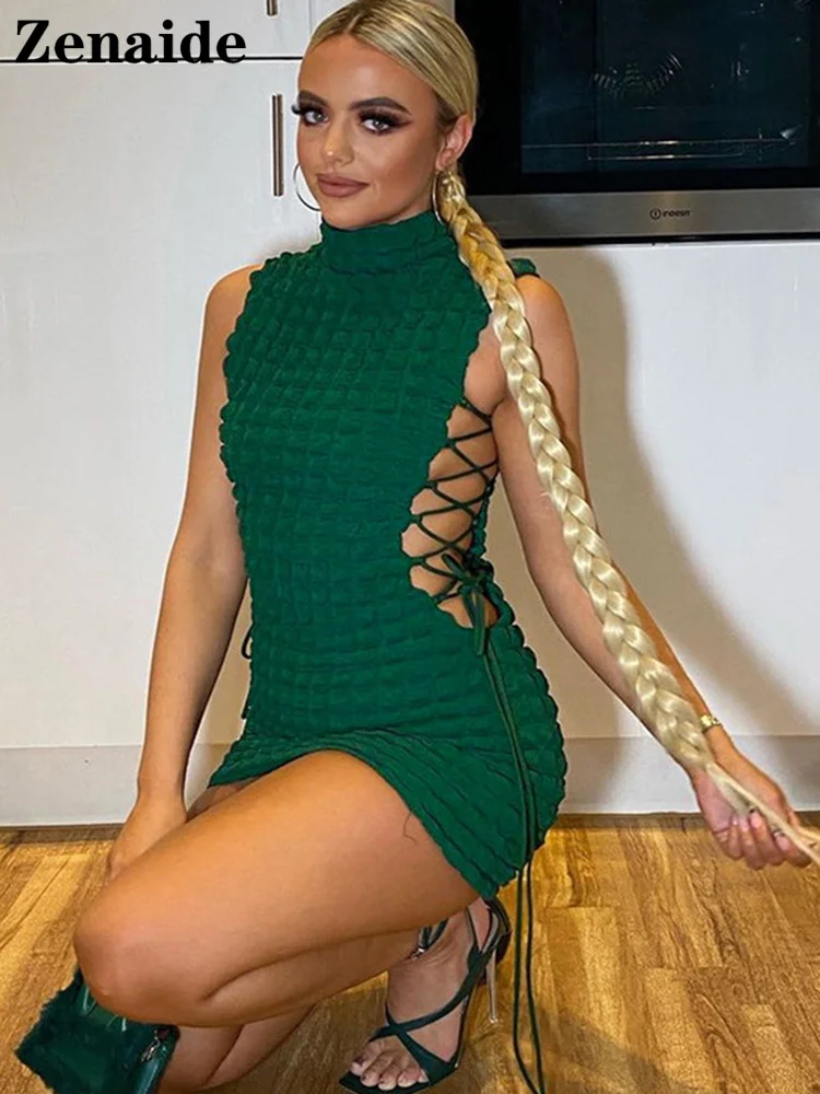 Zenaide 2022 Sleeveless Bandage Dress Green Mini O Neck Summer Women Sexy Party Cut Out Bodycon Dresses Y2K
Zenaide 2022 Sleeveless Bandage Dress Green Mini O Neck Summer Women Sexy Party Cut Out Bodycon Dresses Y2K
