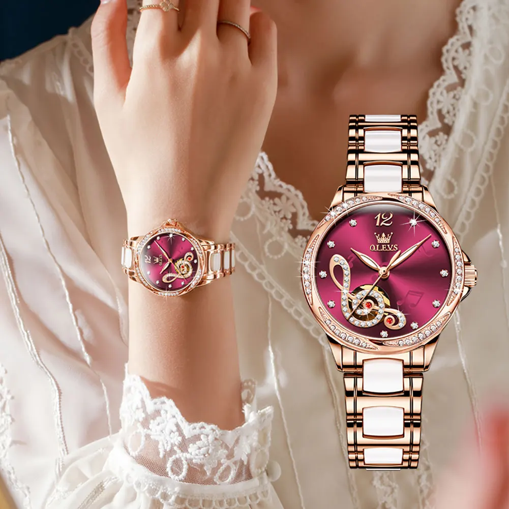 Women Watch Automatic Mechanical Wristwatch Waterproof Luminous Hands Stainless Steel and Ceramic Watchband Fashion Female Clock
Women Watch Automatic Mechanical Wristwatch Waterproof Luminous Hands Stainless Steel and Ceramic Watchband Fashion Female Clock