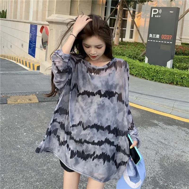 Summer 2021 Round Neck Loose Style Versatile Thin Long Sleeve Sunscreen Shirt for Women
Summer 2021 Round Neck Loose Style Versatile Thin Long Sleeve Sunscreen Shirt for Women