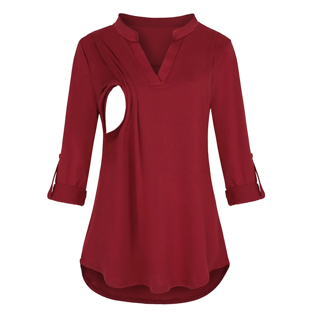 Pregnancy Clothing For Women Breastfeeding Clothes Nursing Short Sleeve Shirt V-neck Maternity Tops Blouse Solid Color Clothes
Pregnancy Clothing For Women Breastfeeding Clothes Nursing Short Sleeve Shirt V-neck Maternity Tops Blouse Solid Color Clothes
