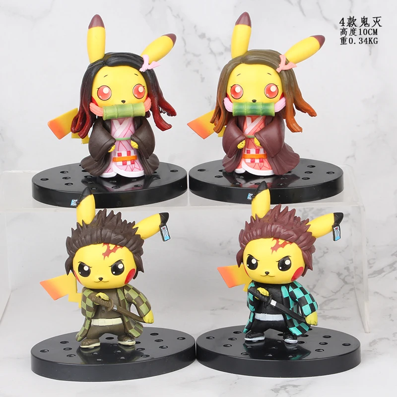 TAKARA TOMY 10CM Original POKEMON pikachu cosplay Demon Slayer: Kimetsu no Yaiba anime action toys figure collection model
TAKARA TOMY 10CM Original POKEMON pikachu cosplay Demon Slayer: Kimetsu no Yaiba anime action toys figure collection model
