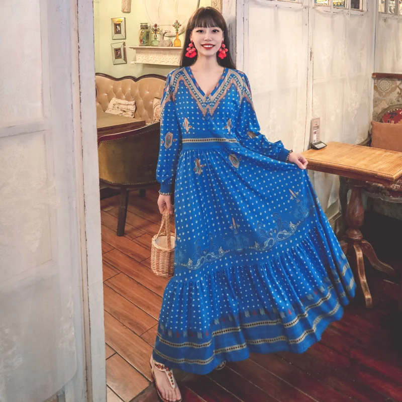 Bohemian Dress Dress With Floral Pattern Long Sleeve Dress Maxi Dress Vintage Dress African Dresses For Women Boho Dress
Bohemian Dress Dress With Floral Pattern Long Sleeve Dress Maxi Dress Vintage Dress African Dresses For Women Boho Dress