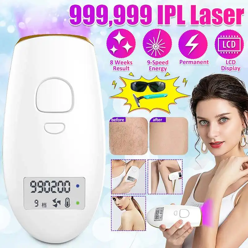 Professional Laser Epilator 999999 Flash LCD Display Laser IPL Hair Removal Machine Photoepilator Painless Electric Depilador
Professional Laser Epilator 999999 Flash LCD Display Laser IPL Hair Removal Machine Photoepilator Painless Electric Depilador