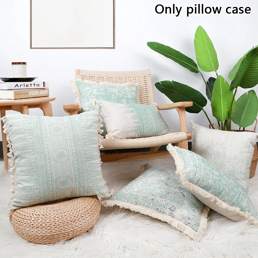 Boho Tassel Pillowcase With Tufted Fringe Tassels Trim Cushion Cover Geometry Printed Pillow Cover Sofa Bed Home Office Decor
Boho Tassel Pillowcase With Tufted Fringe Tassels Trim Cushion Cover Geometry Printed Pillow Cover Sofa Bed Home Office Decor