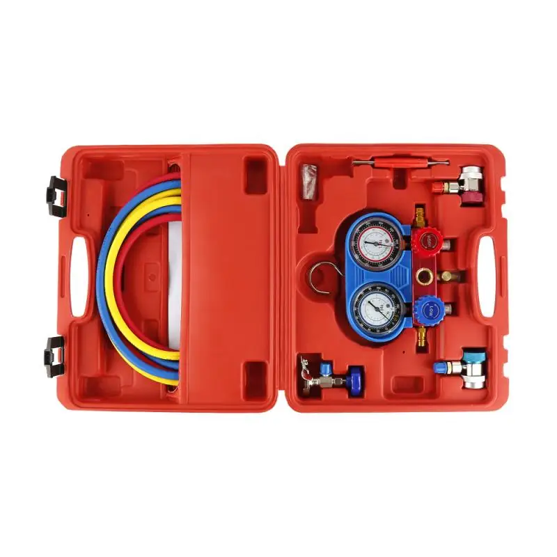Car Air Conditioning Refrigerant Freon Double Valve Pressure Gauge With Seal Rings Diagnostic Repairing Tool Kit 5-7DAYS HWC
Car Air Conditioning Refrigerant Freon Double Valve Pressure Gauge With Seal Rings Diagnostic Repairing Tool Kit 5-7DAYS HWC