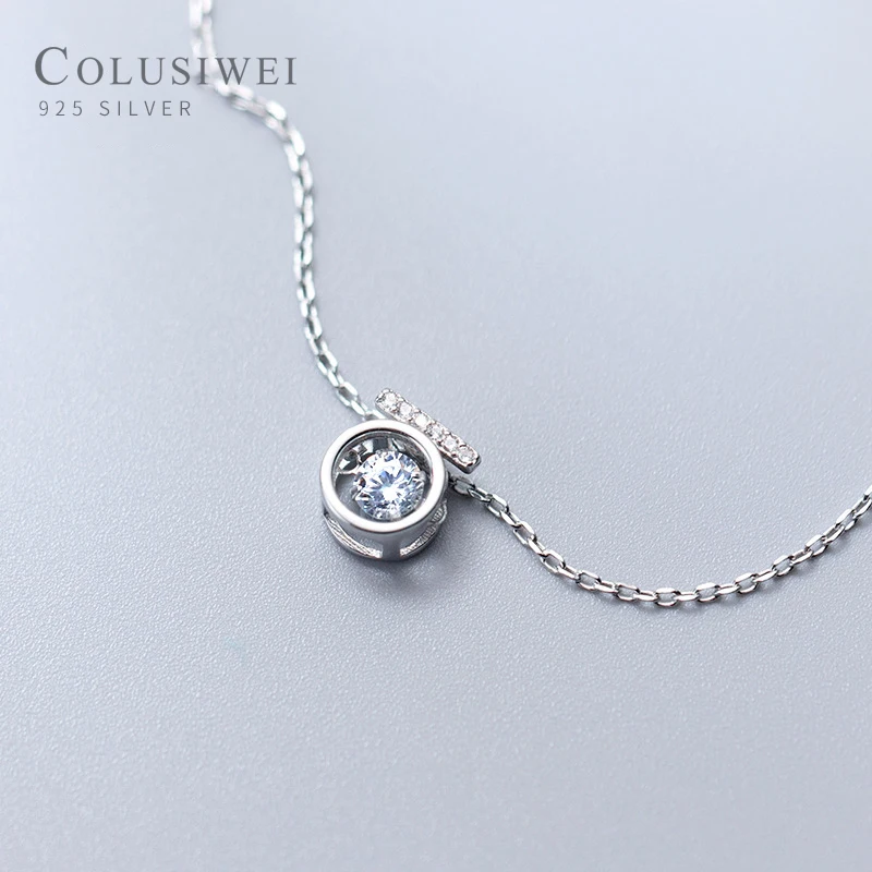 Colusiwei Shining Round Pendant Necklace for Women Moving Clear CZ Charm Short Necklaces 925 Sterling Silver Wedding Jewelry
Colusiwei Shining Round Pendant Necklace for Women Moving Clear CZ Charm Short Necklaces 925 Sterling Silver Wedding Jewelry