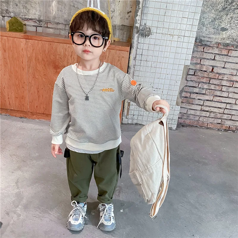 2021 Spring Autumn 2 3 4 5 6 Years Children Long Sleeve Striped Print Patchwork Pullover Basic Sweatshirt For Kids Baby Boy Girl
2021 Spring Autumn 2 3 4 5 6 Years Children Long Sleeve Striped Print Patchwork Pullover Basic Sweatshirt For Kids Baby Boy Girl