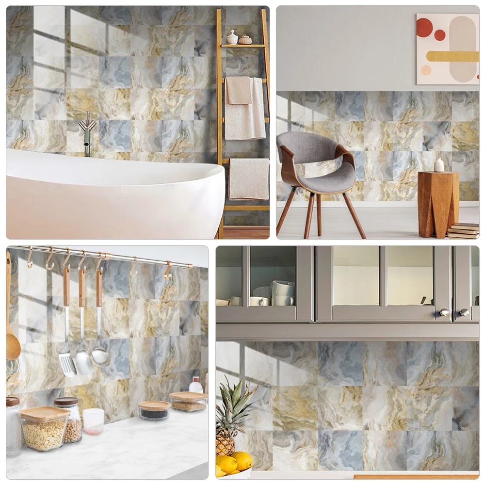 10Pcs Crystal Film Marble Tile Stickers Home DIY Background Wallpapers (TS243) 
10Pcs Crystal Film Marble Tile Stickers Home DIY Background Wallpapers (TS243)