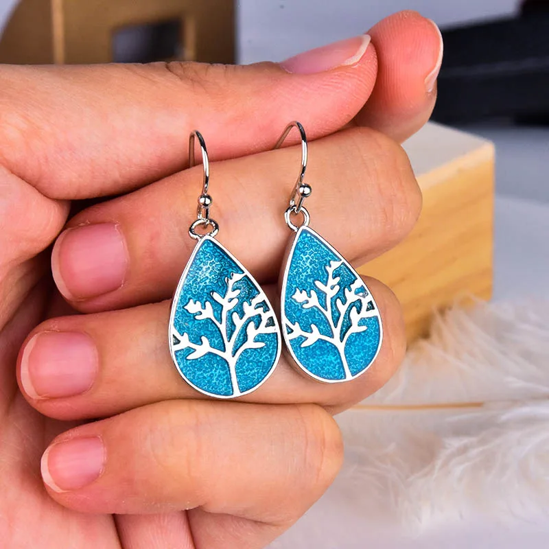 Vintage Silver Plated Blue Epoxy Tree Dangle Earrings for Women Cocktail Party Fashion Earrings Wedding Jewelry Xmas Gifts
Vintage Silver Plated Blue Epoxy Tree Dangle Earrings for Women Cocktail Party Fashion Earrings Wedding Jewelry Xmas Gifts