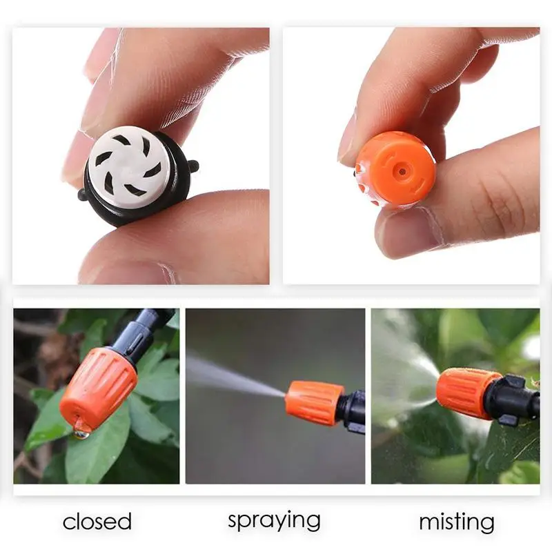 50pcs Adjustable Garden Irrigation System Watering Sprayer Misting Nozzles Sprinkler Heads with Barbed Tee Connectors
50pcs Adjustable Garden Irrigation System Watering Sprayer Misting Nozzles Sprinkler Heads with Barbed Tee Connectors