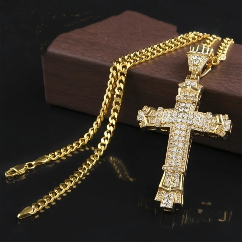 FDLK 2019 Men's Fashion Jewelry Gold Color Crystal Stainless Steel Cross Pendant Necklace Chain
FDLK 2019 Men's Fashion Jewelry Gold Color Crystal Stainless Steel Cross Pendant Necklace Chain