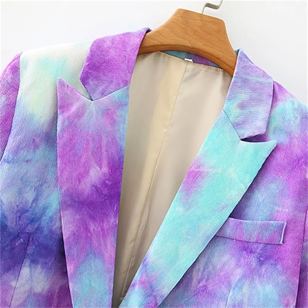 2020 early autumn new fashion personality design printed tie-dye one button suit casual suit jacket
2020 early autumn new fashion personality design printed tie-dye one button suit casual suit jacket