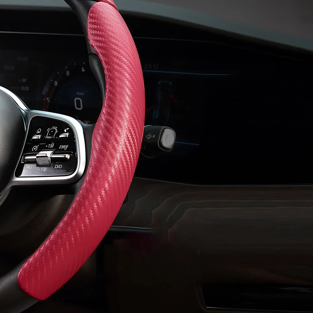 Universal Car Steering Wheel Protective Cover Anti-slip Booster Red Carbon Fiber Car Accessories
Universal Car Steering Wheel Protective Cover Anti-slip Booster Red Carbon Fiber Car Accessories