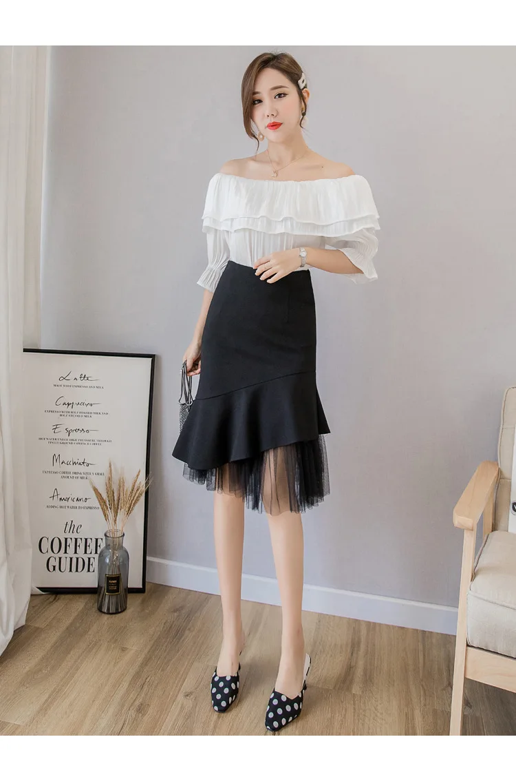 SISHION Spring summer new irregular high waist mesh a-line skirt female knee length thin wild pencil skirt SP1077
SISHION Spring summer new irregular high waist mesh a-line skirt female knee length thin wild pencil skirt SP1077