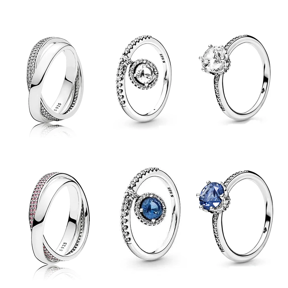 2020 High-quality S925 SWEET PROMISE, Transparent Bright Crown, Blue Dangling Round RING Original Women's Jewelry Gift
2020 High-quality S925 SWEET PROMISE, Transparent Bright Crown, Blue Dangling Round RING Original Women's Jewelry Gift