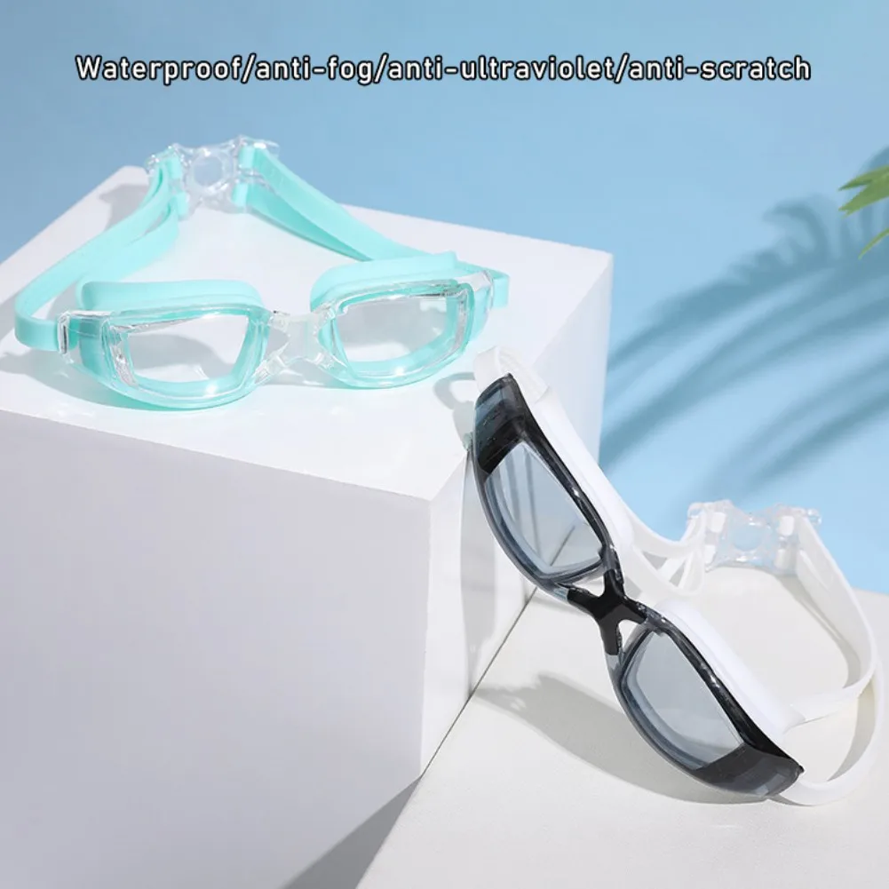 Men Women myopia Electroplate Waterproof Swim Glasses diopter swim eyewear silicone Anti Fog UV Protection Swimming Goggles | Спорт и