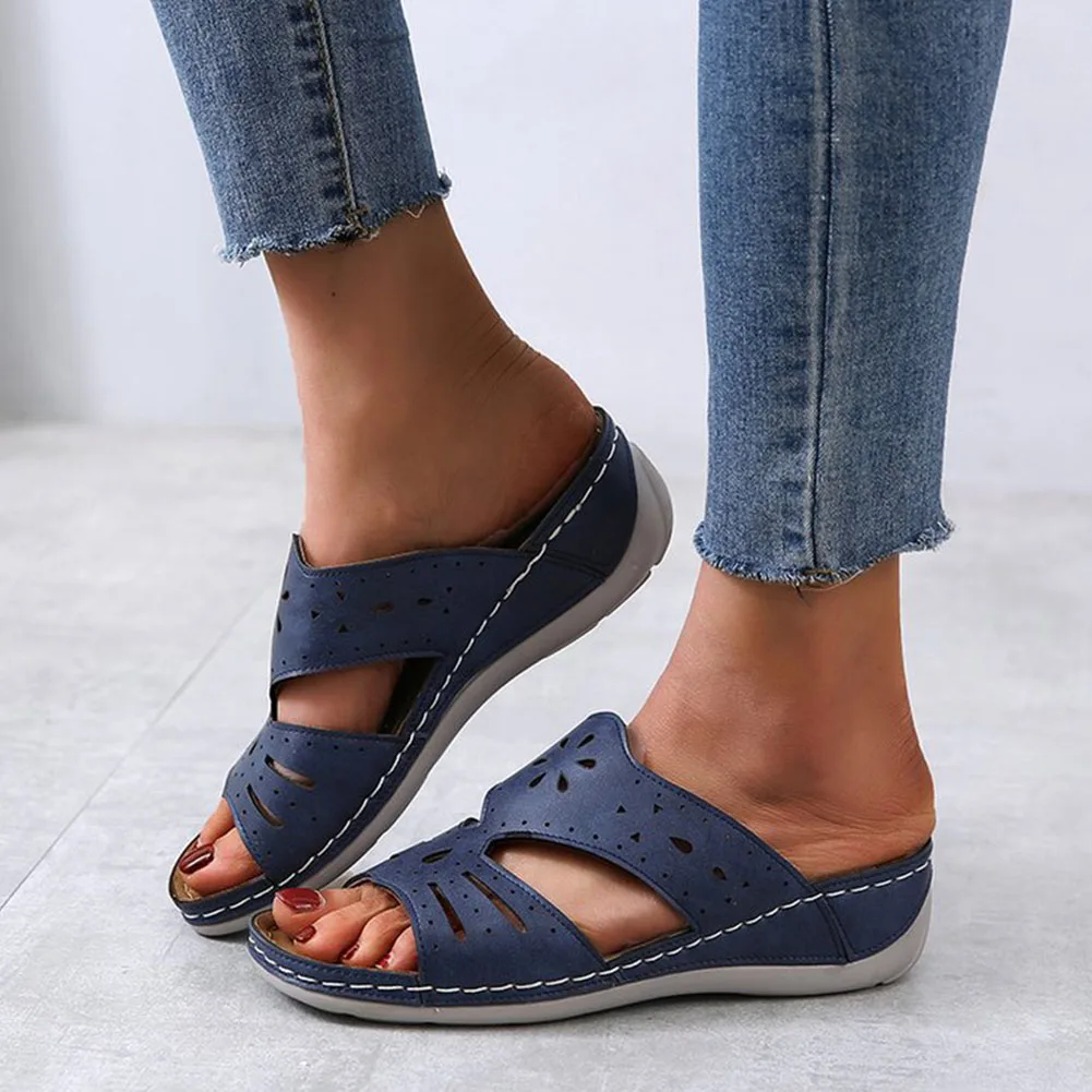 BONJOMARISA 2020 Lady Retro Hollow Flat Platform Slides Comfort Med Wedges Slippers Women 2020 Summer Casual slip-on Shoes Woman
BONJOMARISA 2020 Lady Retro Hollow Flat Platform Slides Comfort Med Wedges Slippers Women 2020 Summer Casual slip-on Shoes Woman
