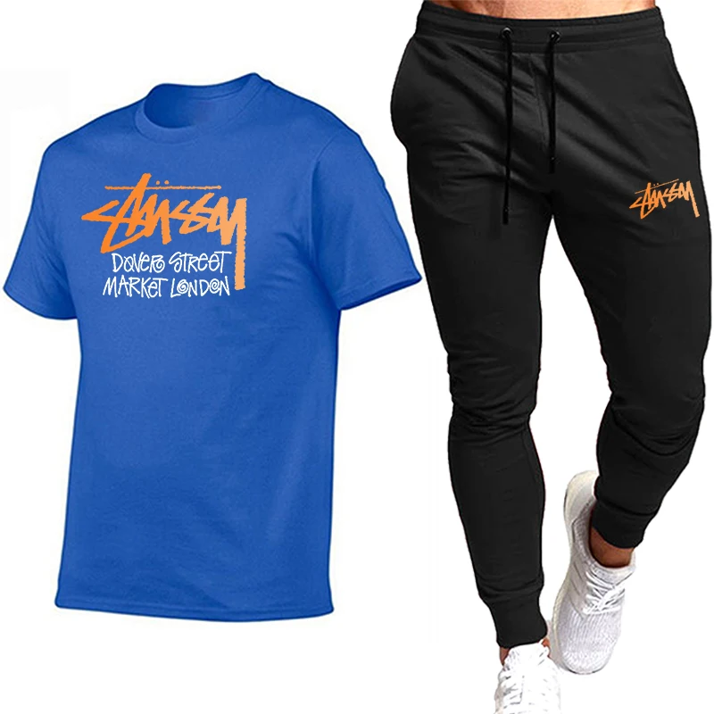 2021 Summer New Fashion Casual Sports Suit Men's Short-Sleeved T-Shirt + Pants Two-Piece Breathable Sweat-absorbent Sweatshirt
2021 Summer New Fashion Casual Sports Suit Men's Short-Sleeved T-Shirt + Pants Two-Piece Breathable Sweat-absorbent Sweatshirt