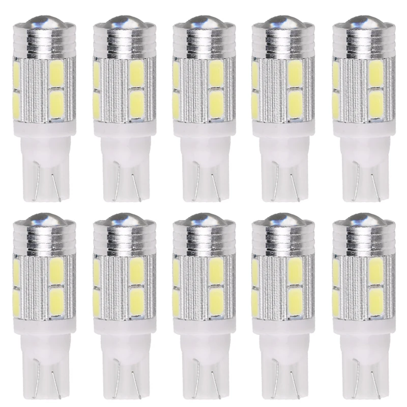2PCS T10 W5W LED Bulb Turn Signal Light Wedge Side Door Clearance Lights 5630 10 SMD Interior Dome Lamps License Plate Light
2PCS T10 W5W LED Bulb Turn Signal Light Wedge Side Door Clearance Lights 5630 10 SMD Interior Dome Lamps License Plate Light