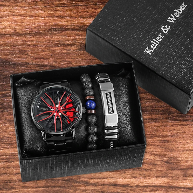 Top Watch Brand Car Wheel Rim Hub Watches Men Super Car Rim Hub Men Watch Stainless Steel Watch Bracelet Gift Set for Car GTR
Top Watch Brand Car Wheel Rim Hub Watches Men Super Car Rim Hub Men Watch Stainless Steel Watch Bracelet Gift Set for Car GTR