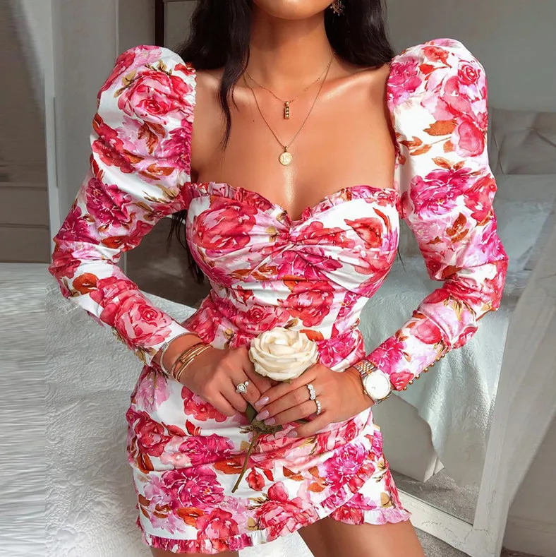 NEW 2022 Spring Sexy Women Ladies Evening Party Flower Dress Sexy Prom Ball Mini Dresses Women Long Puff Sleeve Slim Club Dress
NEW 2022 Spring Sexy Women Ladies Evening Party Flower Dress Sexy Prom Ball Mini Dresses Women Long Puff Sleeve Slim Club Dress