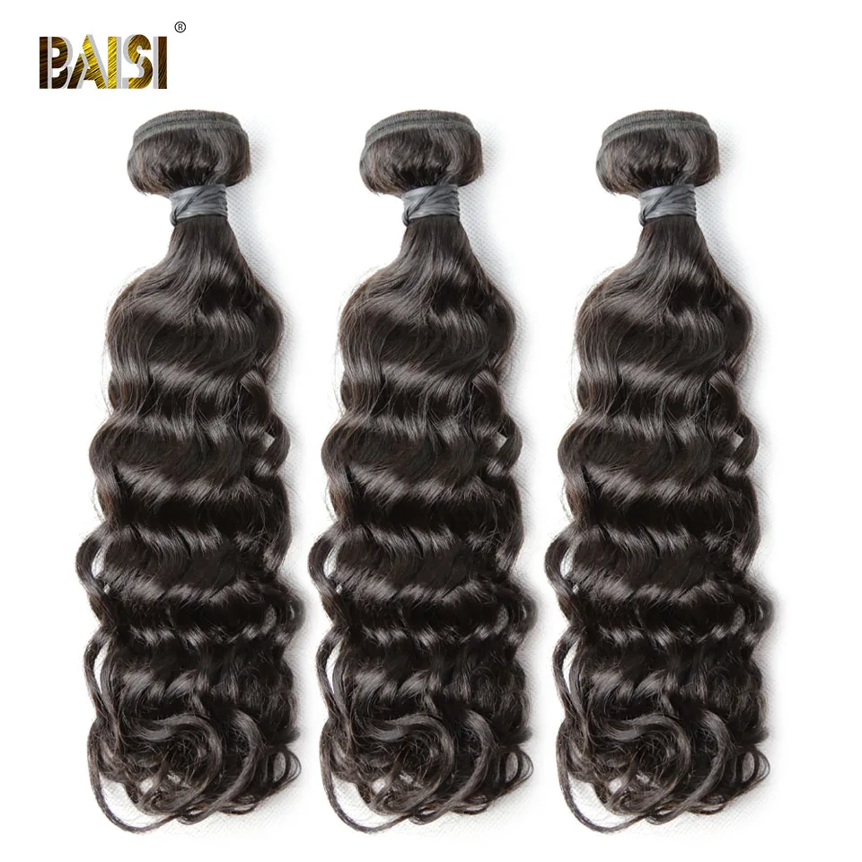 BAISI Бразильские волнистые человеческие волосы пряди 22 24 26 28 дюймов для