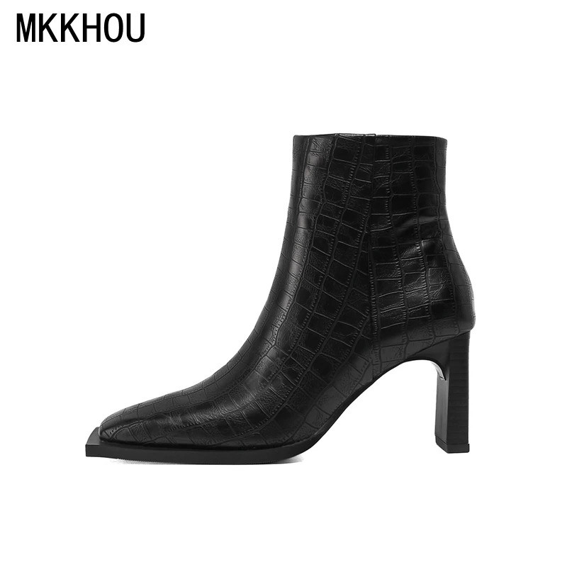 MKKHOU модные короткие сапоги женские новые кожаные сапоги из натуральной кожи с квадратным носком с принтом на высоком каблуке повседневные ...
MKKHOU модные короткие сапоги женские новые кожаные сапоги из натуральной кожи с квадратным носком с принтом на высоком каблуке повседневные ...