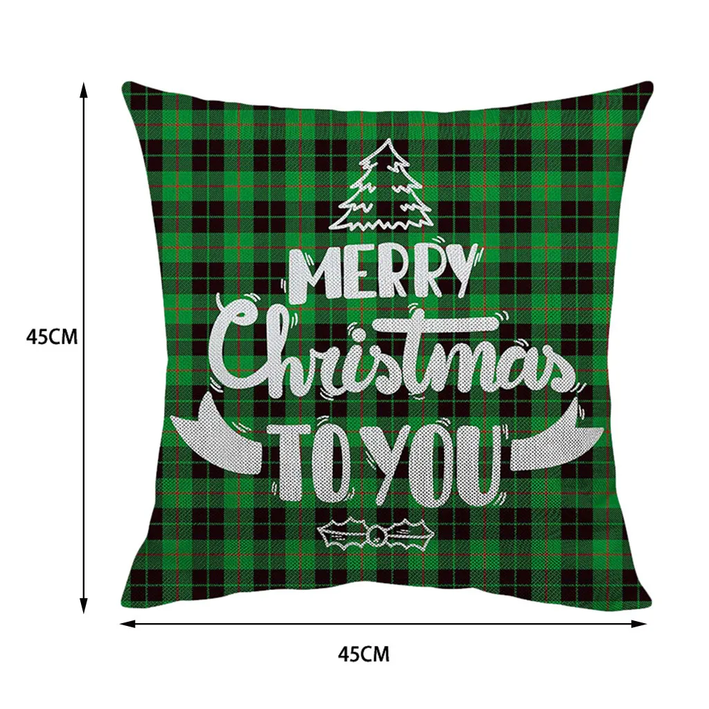 

2020 Winter Christmas Pillow Cover Elk Deer Print Pillowcase 45x45cm Home Decor Living Room Sofa Cushion Cover navidad FN60