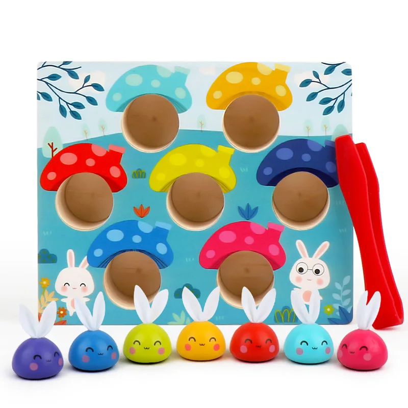 Montessori Mushroom Rabbit Matching Game Wooden Toys Children Early Education Learning toys Gift
Montessori Mushroom Rabbit Matching Game Wooden Toys Children Early Education Learning toys Gift