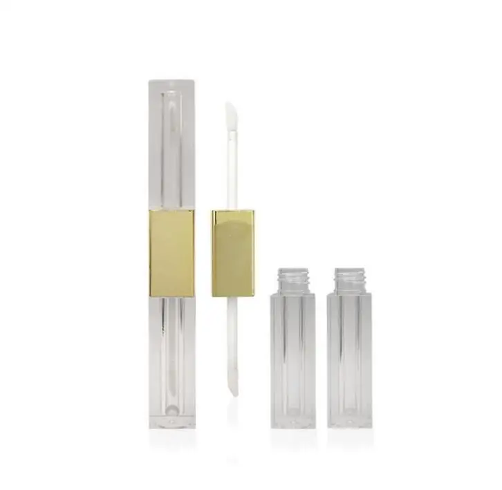 Gold 6ML Double Head Square Clear Lip Gloss Tubes Empty Lipgloss Tube Cosmetic Lip Gloss Bottle Packaging Containers SN1024 
Gold 6ML Double Head Square Clear Lip Gloss Tubes Empty Lipgloss Tube Cosmetic Lip Gloss Bottle Packaging Containers SN1024