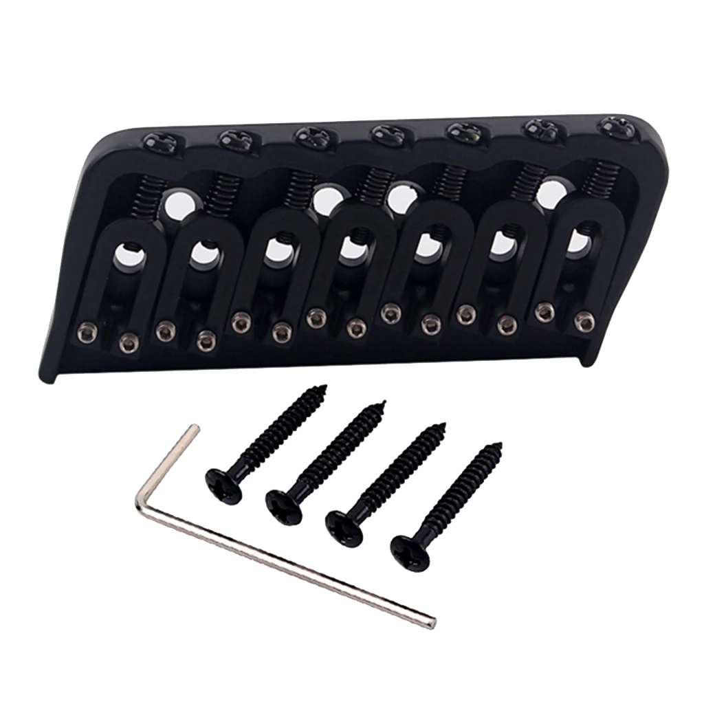 7 String Electric Guitar Hard Tail Bridge Saddle Black Top Load Tailpiece Set with Wrench and Screws
7 String Electric Guitar Hard Tail Bridge Saddle Black Top Load Tailpiece Set with Wrench and Screws