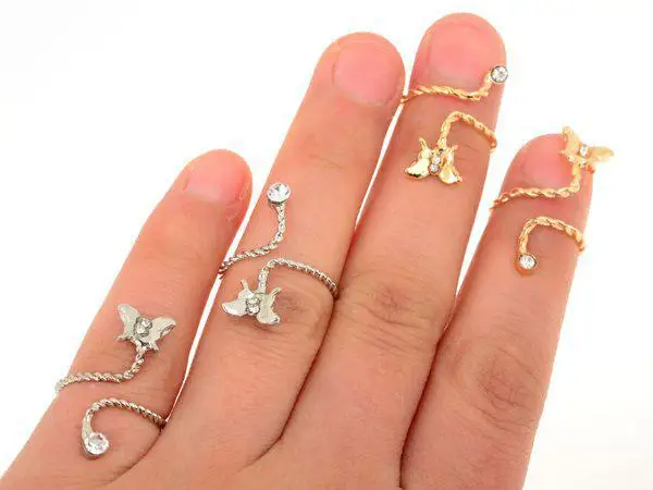 Wholesale 48X New Fashion Korean Rhinestone Starfish Butterfly Flower Spiral Opening Midi Finger nail Rings Jewelry
Wholesale 48X New Fashion Korean Rhinestone Starfish Butterfly Flower Spiral Opening Midi Finger nail Rings Jewelry