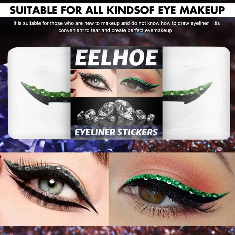1pairs Diamond Eyeliner Sticker Waterproof Long Lasting Eyeliner Glitter Stage Eye Makeup Cosmetic Sticker 10 Colors
1pairs Diamond Eyeliner Sticker Waterproof Long Lasting Eyeliner Glitter Stage Eye Makeup Cosmetic Sticker 10 Colors