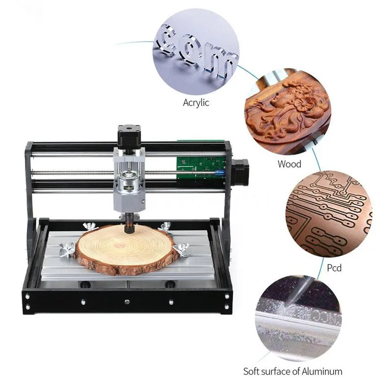 CNC3018 Upgrade Version DIY laser CNC Machine 3 Axis Pcb Milling Machine Wood Router Engraver with Offline Controller with ER11
CNC3018 Upgrade Version DIY laser CNC Machine 3 Axis Pcb Milling Machine Wood Router Engraver with Offline Controller with ER11