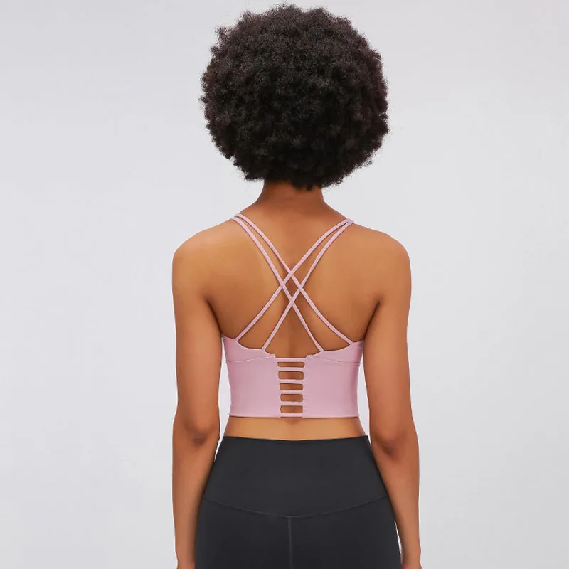 High Stretch Nylon Women Sexy Backless Sports Bra Yoga Crop Top Gym Shockproof Running Active Wear
High Stretch Nylon Women Sexy Backless Sports Bra Yoga Crop Top Gym Shockproof Running Active Wear