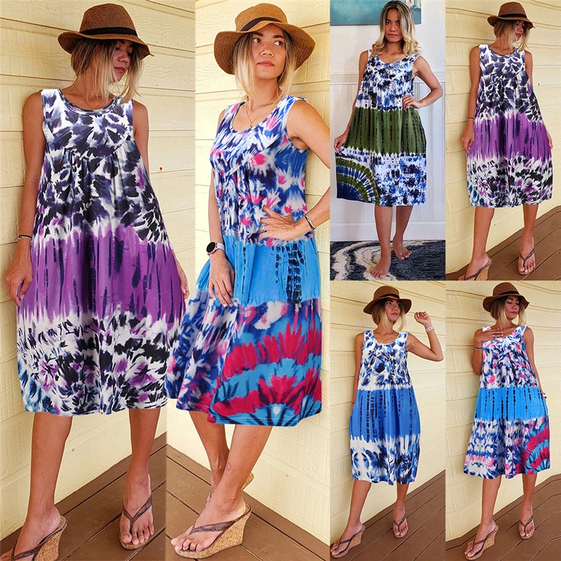 Women Bohemian Dress 2021 Summer Beach Spaghetti Strap Sundress Casual O-neck Loose Female Mini Dresses Vestidos Plus Size
Women Bohemian Dress 2021 Summer Beach Spaghetti Strap Sundress Casual O-neck Loose Female Mini Dresses Vestidos Plus Size