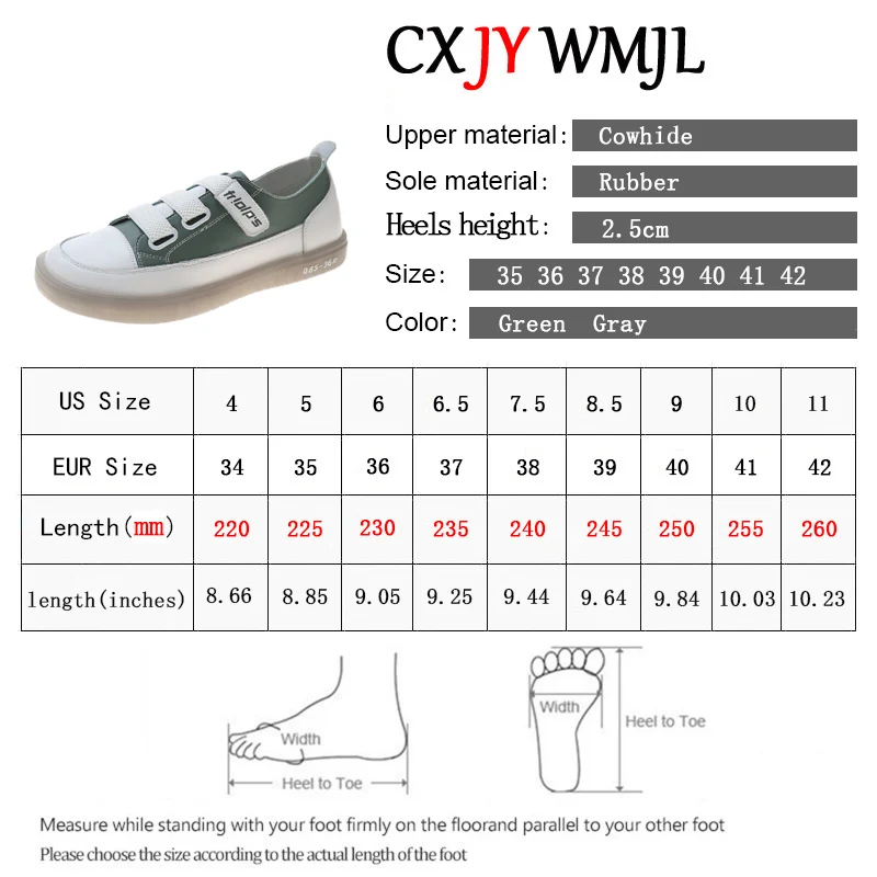 CXJYWMJL Women Genuine Leather Casual Shoes Spring Sstudent Little White Shoes Ladies Casual Cowhide Fashion Flat Sneakers Green
CXJYWMJL Women Genuine Leather Casual Shoes Spring Sstudent Little White Shoes Ladies Casual Cowhide Fashion Flat Sneakers Green