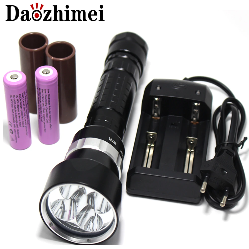 8000 Lumen 5 x XML L2 LED Diving Flashlight Torch Underwater 200M Waterproof LED Flash Light Lantern Torch
8000 Lumen 5 x XML L2 LED Diving Flashlight Torch Underwater 200M Waterproof LED Flash Light Lantern Torch