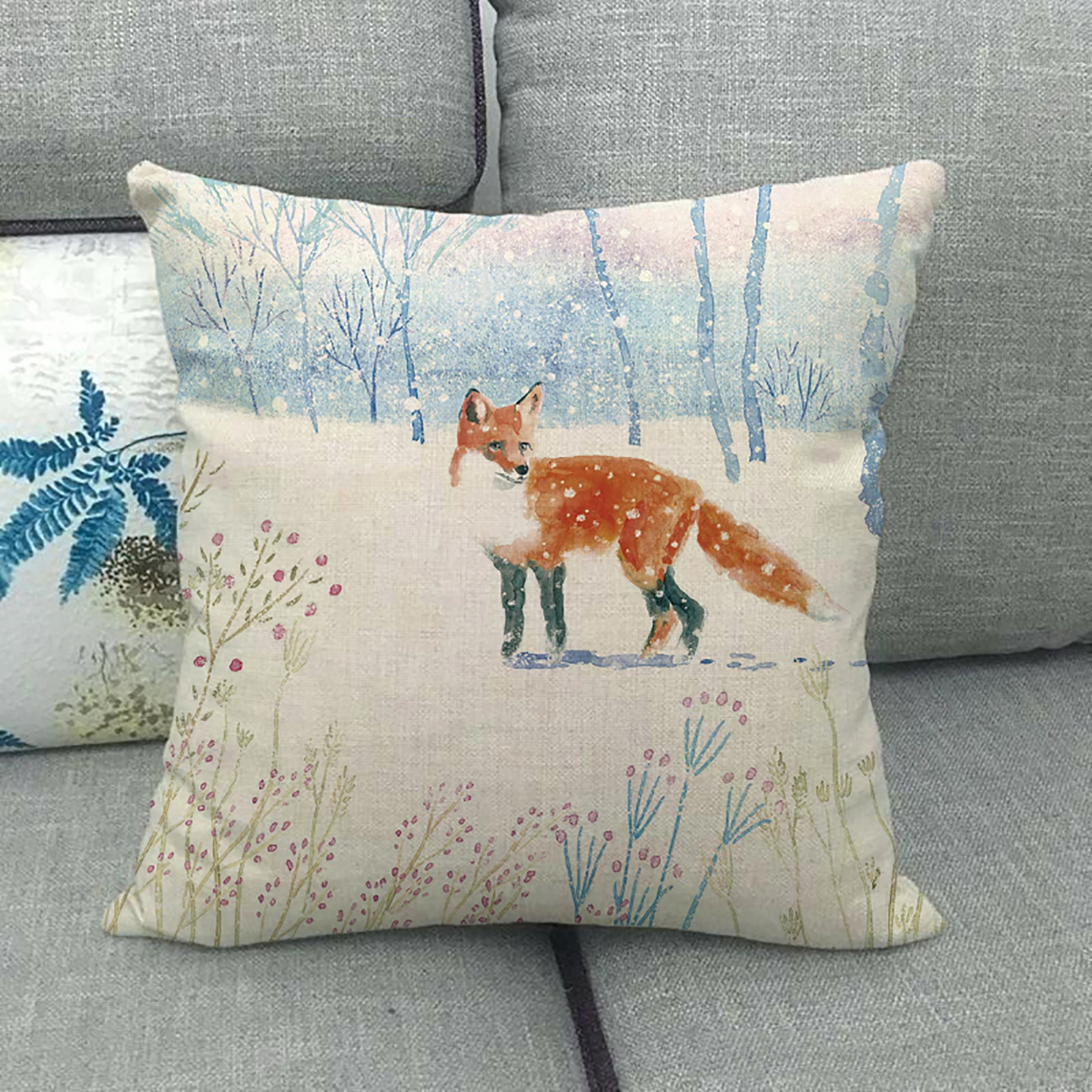Fox Elk Rabbit Printed Print Linen Throw Pillow Case Sofa Chair Cushion Cover
Fox Elk Rabbit Printed Print Linen Throw Pillow Case Sofa Chair Cushion Cover