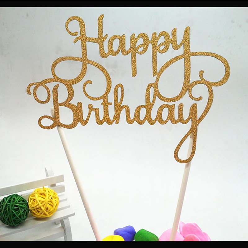 Glitter Happy Birthday Cake Topper Acrylic Letter Gold Silver Cake Top Flag Decoration for Boy Birthday Party Wedding Supplies
Glitter Happy Birthday Cake Topper Acrylic Letter Gold Silver Cake Top Flag Decoration for Boy Birthday Party Wedding Supplies
